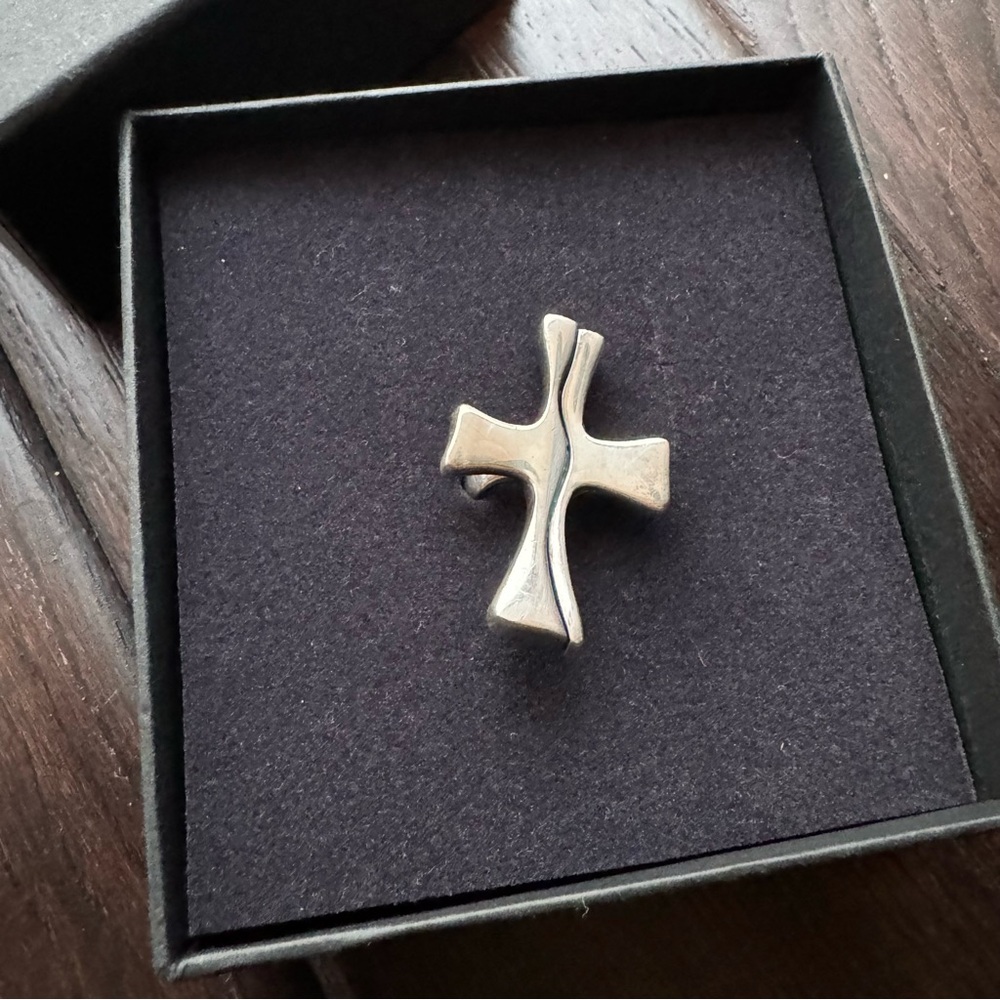 Georg Jensen - Denmark Sterling Silver Split Cross Ring